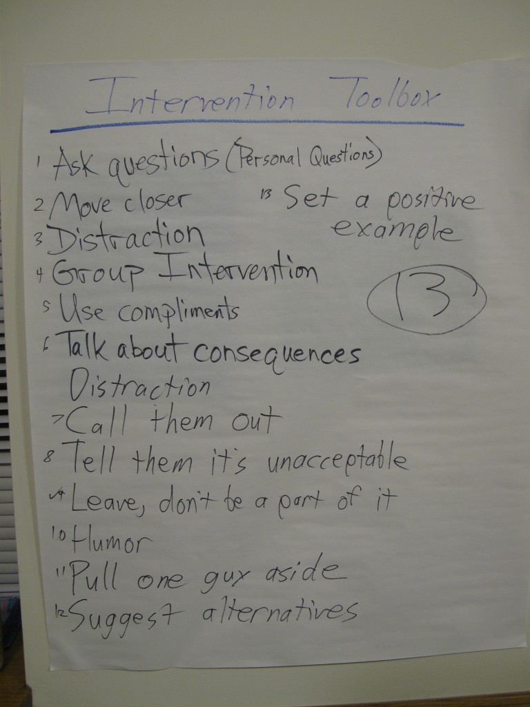 bystander intervention tips MCSR